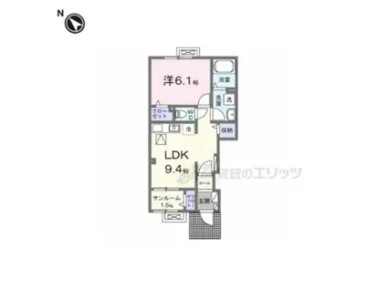 ル シエル(1LDK/1階)の間取り写真