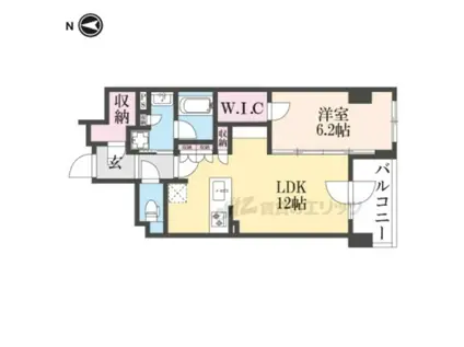 ファインレジデンス烏丸五条(1LDK/6階)の間取り写真