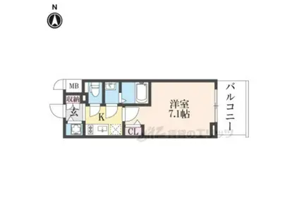 CION OSAKA イースト GATE(1K/8階)の間取り写真