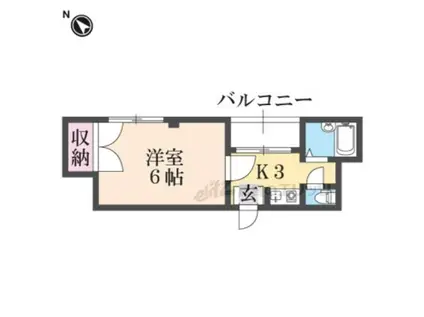 ヴォーグシャトー(1K/2階)の間取り写真