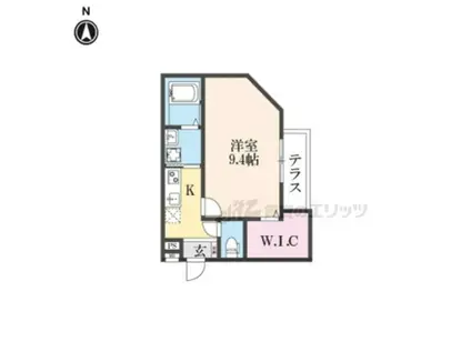 フジパレス花園中央公園南番館(1K/1階)の間取り写真