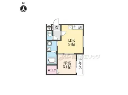 フジパレス花園中央公園南番館(1LDK/3階)の間取り写真