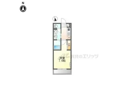 大津市御幸町マンション(1K/1階)の間取り写真