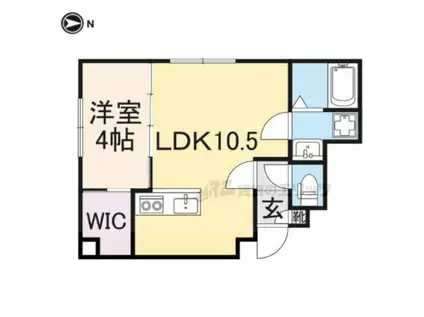 イオ・リアン坂本(1LDK/1階)の間取り写真