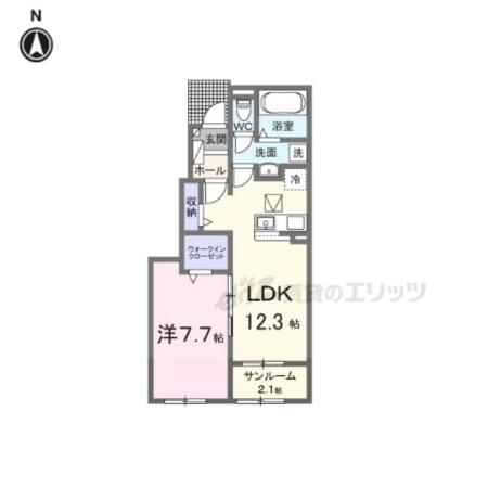ライラック(1LDK/1階)の間取り写真