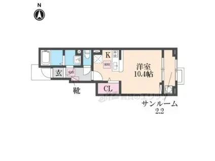 SOLARE (ワンルーム/1階)の間取り写真
