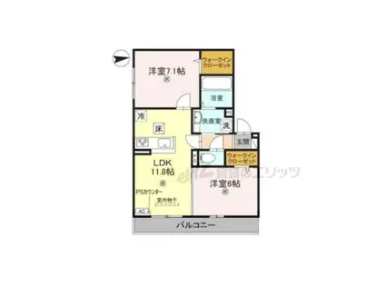 SINCERITE(2LDK/1階)の間取り写真