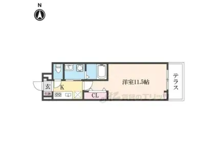 たばさはうす(1K/1階)の間取り写真