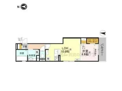 エスポワメゾン烏丸北大路(1LDK/3階)の間取り写真
