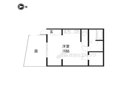 近鉄京都線 東寺駅 徒歩7分 1階建 築127年(ワンルーム)の間取り写真