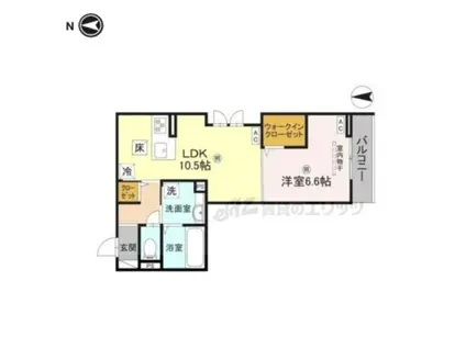 そらみつ大和八木(1LDK/1階)の間取り写真