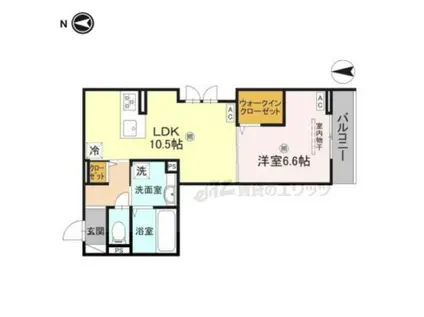 そらみつ大和八木(1LDK/3階)の間取り写真