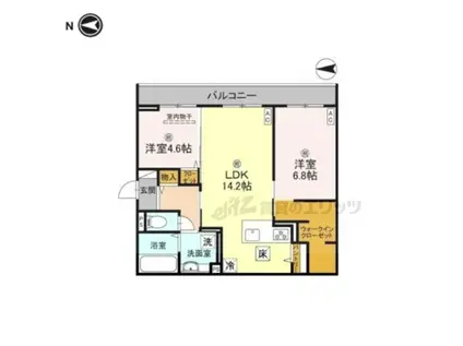 そらみつ大和八木(2LDK/1階)の間取り写真