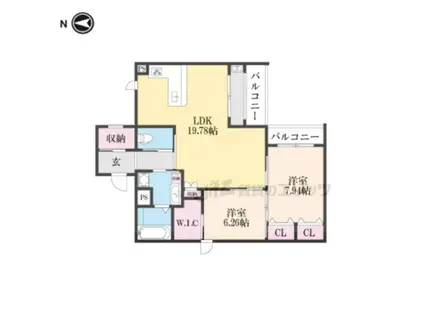 BELLISSIMO継孝院(2LDK/3階)の間取り写真