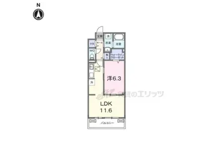 グランウエスト・J(1LDK/1階)の間取り写真