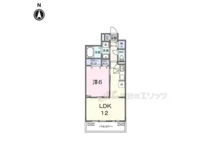 グランウエスト・J(1LDK/2階)の間取り写真