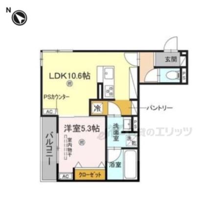 CHAINON(1LDK/3階)の間取り写真