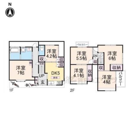 京都市東西線 山科駅 徒歩5分 2階建 築57年(6DK)の間取り写真