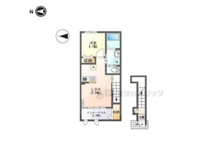 南紀寺町1丁目アパート工事(1LDK/2階)の間取り写真