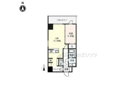 SAIDAIJI TERRACE(1LDK/4階)の間取り写真