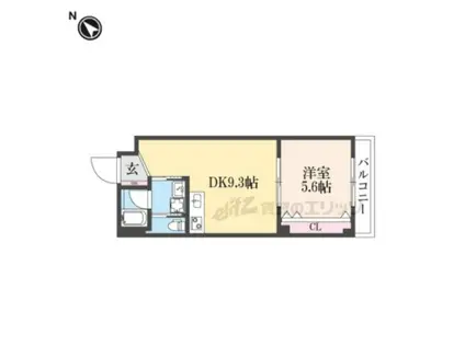 ソフィア墨染駅前(1DK/2階)の間取り写真