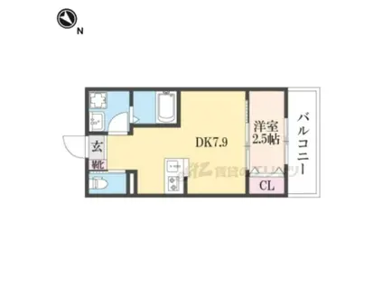 GAZELLE NOAH尼崎尾浜(1DK/1階)の間取り写真