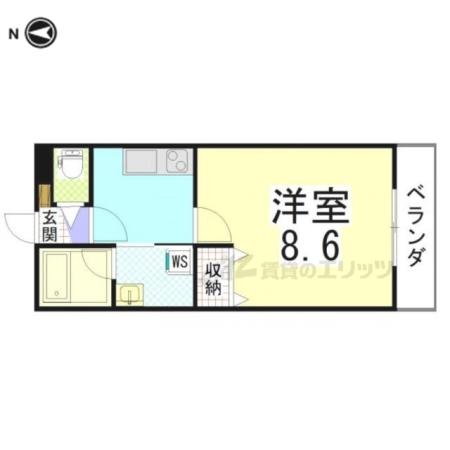 アンダンテ(ワンルーム/1階)の間取り写真
