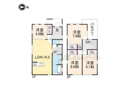 阪急電鉄神戸線 武庫之荘駅 徒歩28分 2階建 新築(4LDK)の間取り写真