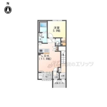 南京終7丁目アパート工事(1LDK/1階)の間取り写真