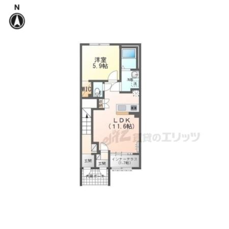 南京終7丁目アパート工事(1LDK/1階)の間取り写真
