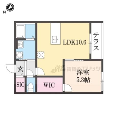 KAPOLEI(1LDK/2階)の間取り写真