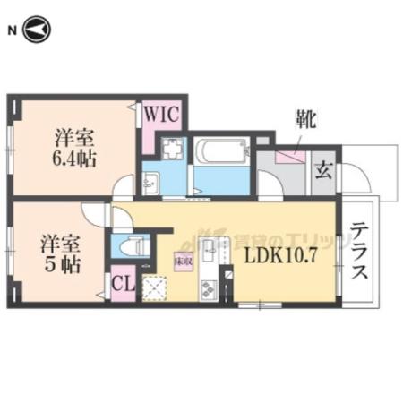 ベル・エクラ(2LDK/2階)の間取り写真
