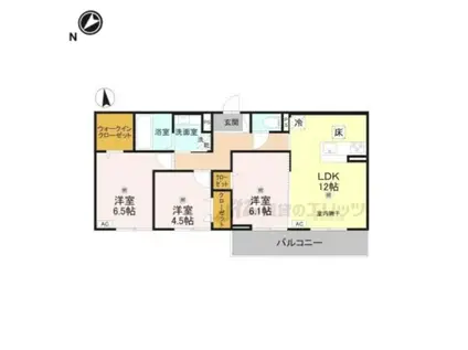 LUMIEREDUSOIRDEUX(3LDK/1階)の間取り写真