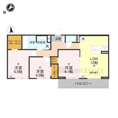 LUMIEREDUSOIRDEUX(3LDK/2階)の間取り写真