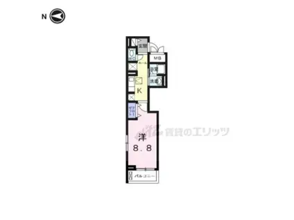 サピー日英(1K/3階)の間取り写真