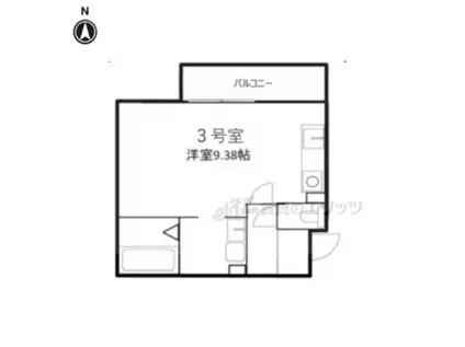 PREMIERE(ワンルーム/2階)の間取り写真