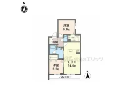 シャーメゾンラフォレ(2LDK/2階)の間取り写真