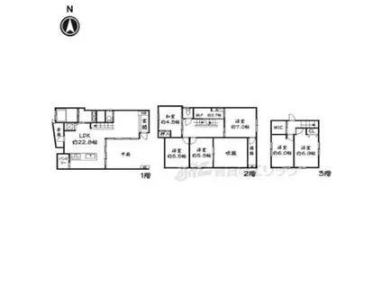 京都市烏丸線 松ケ崎駅(京都) 徒歩5分 2階建 築19年(5K)の間取り写真