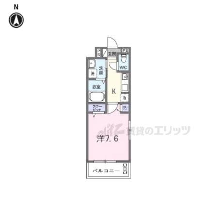 クレール蒼天(1K/3階)の間取り写真