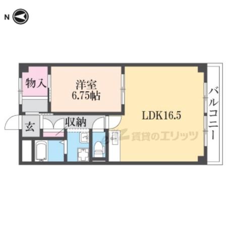 サンシャイン大和(1LDK/4階)の間取り写真
