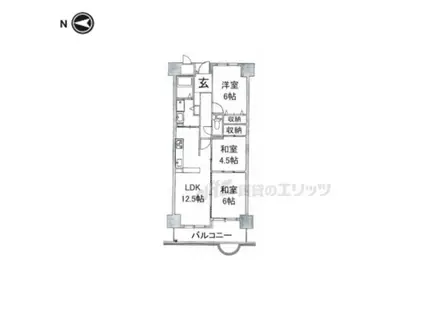 プレステアーバン西大和(3LDK/6階)の間取り写真