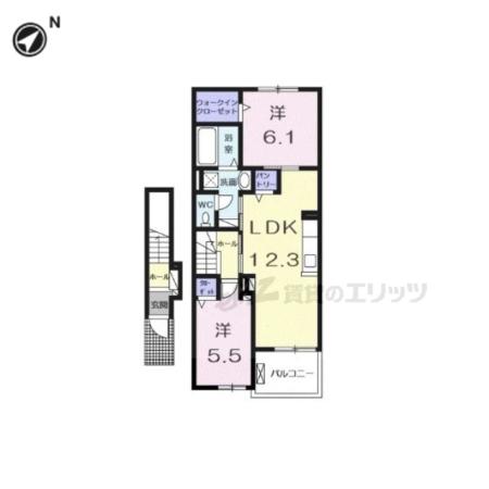 BREEZE(2LDK/2階)の間取り写真