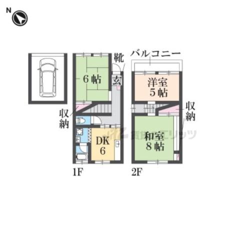 片町線 長尾駅(大阪) 徒歩46分 3階建 築46年