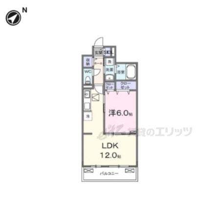 岡アパート(1LDK/1階)の間取り写真