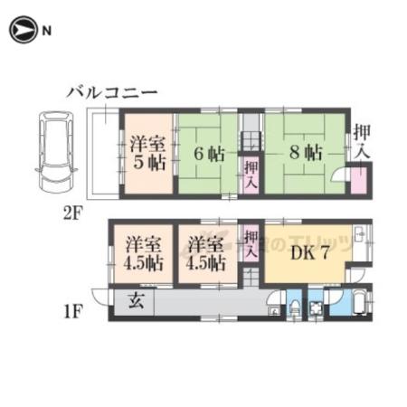 京阪電気鉄道京阪線 石清水八幡宮駅 徒歩28分 2階建 築47年