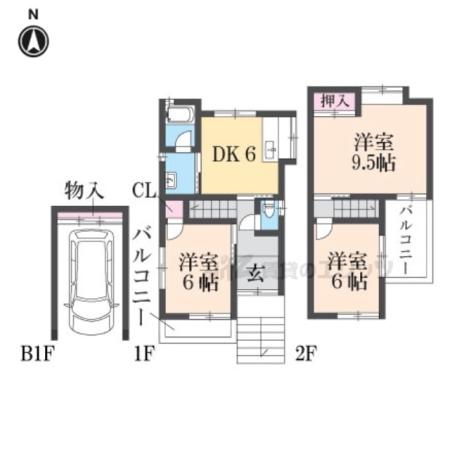 片町線 長尾駅(大阪) 徒歩31分 3階建 築43年