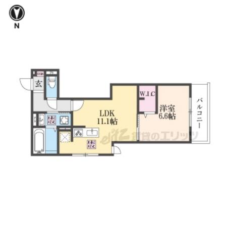 LEGALO伏見(1LDK/2階)の間取り写真