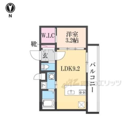 GRANDPASEO ノース(1LDK/4階)の間取り写真