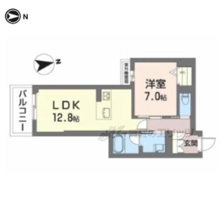 ジェイエイチエスプレミア学園前(1LDK/2階)の間取り写真