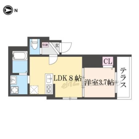 F ASECIA KUULEI(1LDK/1階)の間取り写真